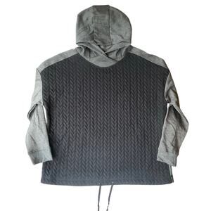 St. John's Bay Active Men Long Sleeve Hoodie Sweatshirt size 2XL, Black & Gray